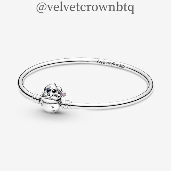 Pandora Pandora Moments Disney Stitch Biting Clasp Bangle - Picture 1 of 2